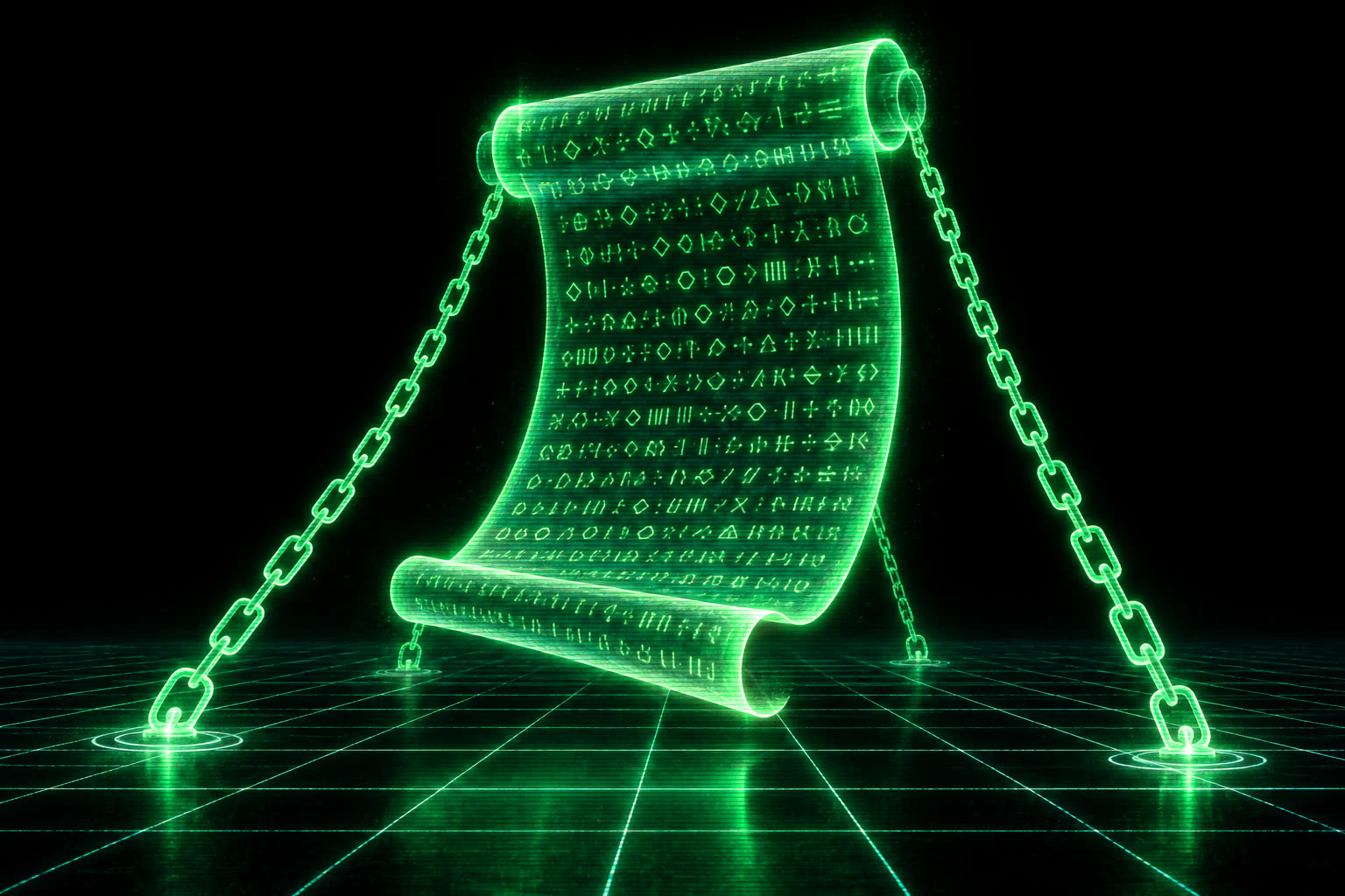 A holographic attestation scroll chained on-chain